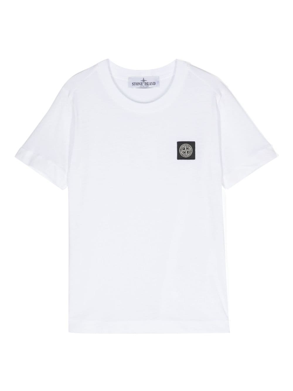 Stone Island Junior cotton jersey T-shirt - White von Stone Island Junior