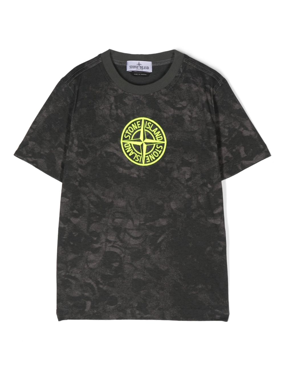 Stone Island Junior embroidered-logo T-shirt - Black von Stone Island Junior