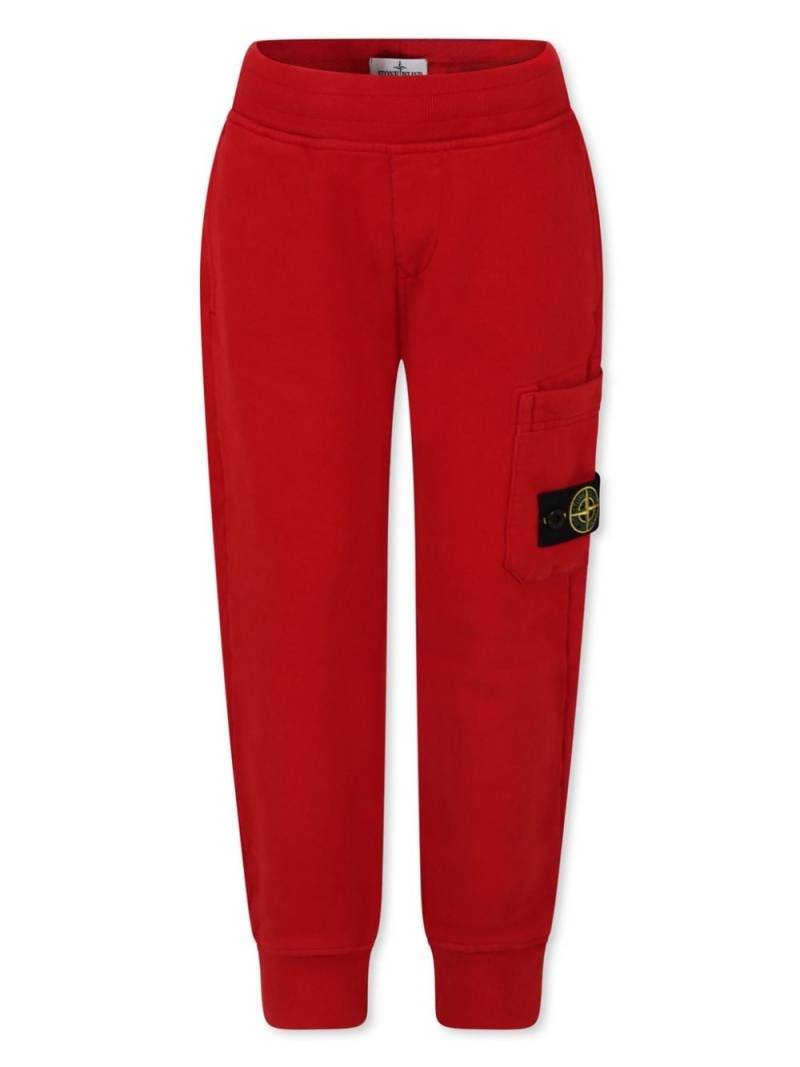 Stone Island Junior fleece joggers - Red von Stone Island Junior