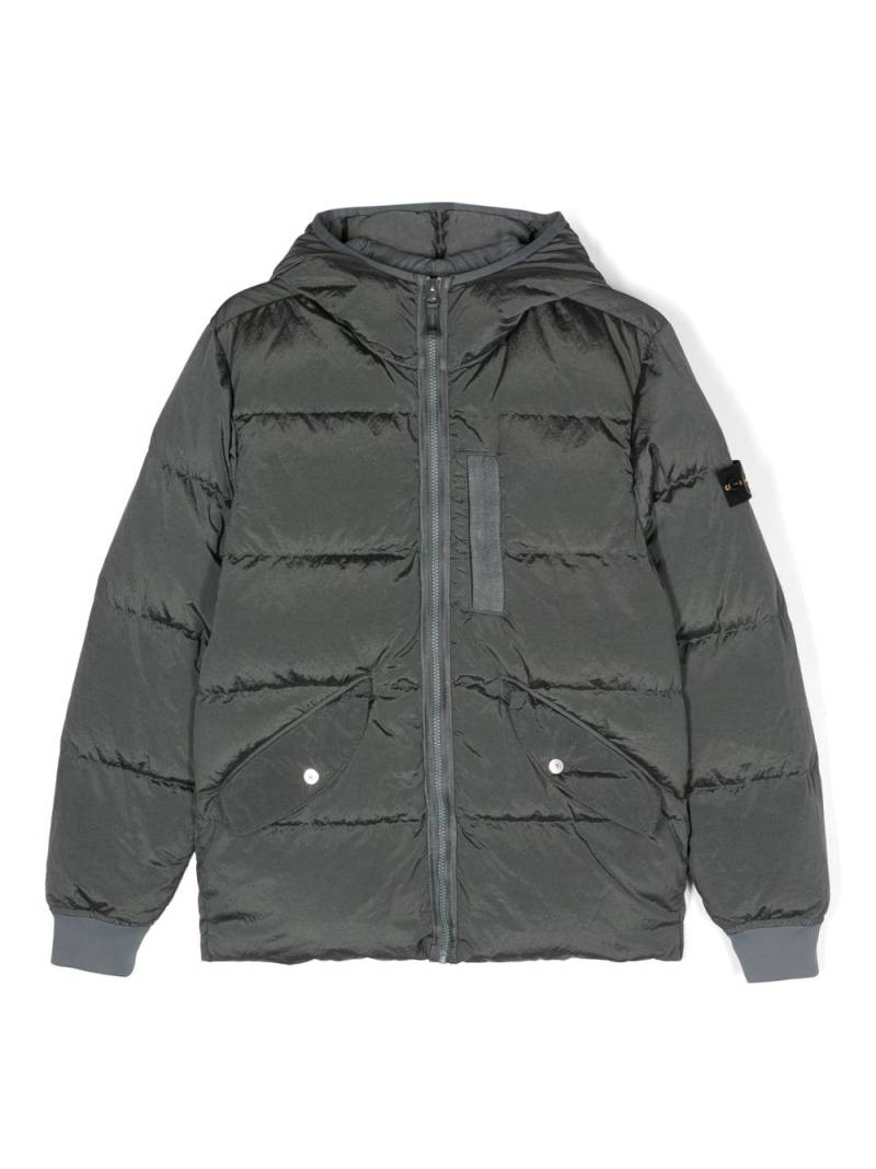 Stone Island Junior hooded padded jacket - Blue von Stone Island Junior