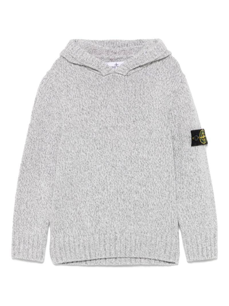 Stone Island Junior knitted hoodie - Grey von Stone Island Junior