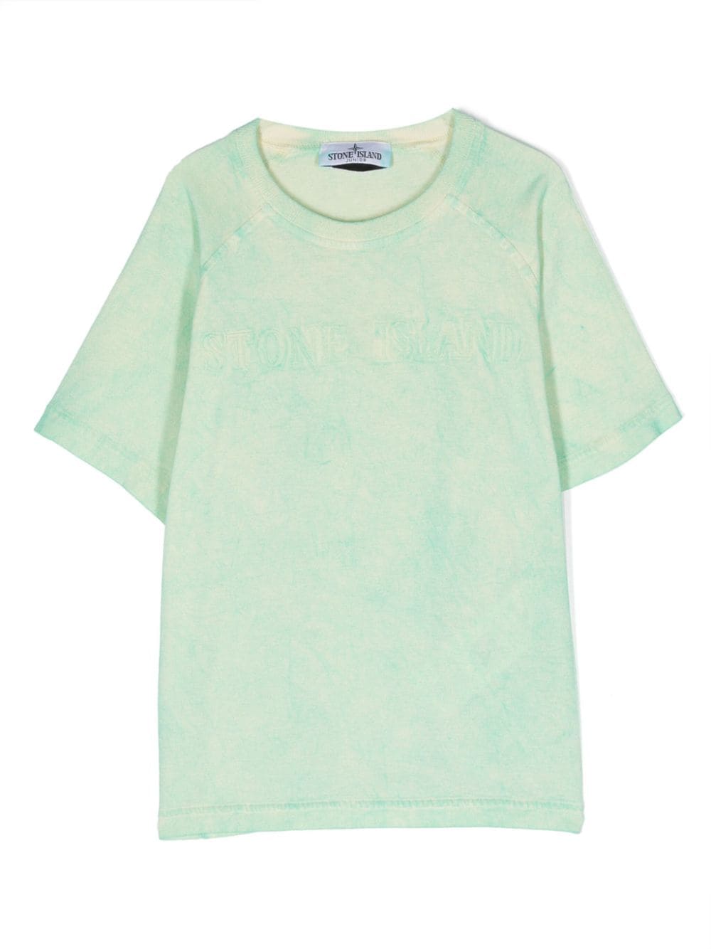 Stone Island Junior logo-embroidered cotton T-shirt - Green von Stone Island Junior