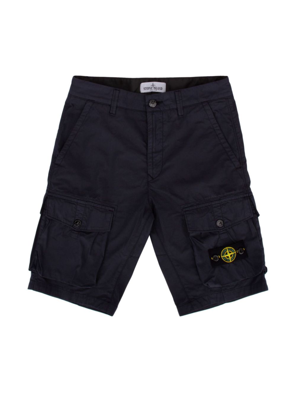 Stone Island Junior logo-patch cargo bermuda shorts - Blue von Stone Island Junior