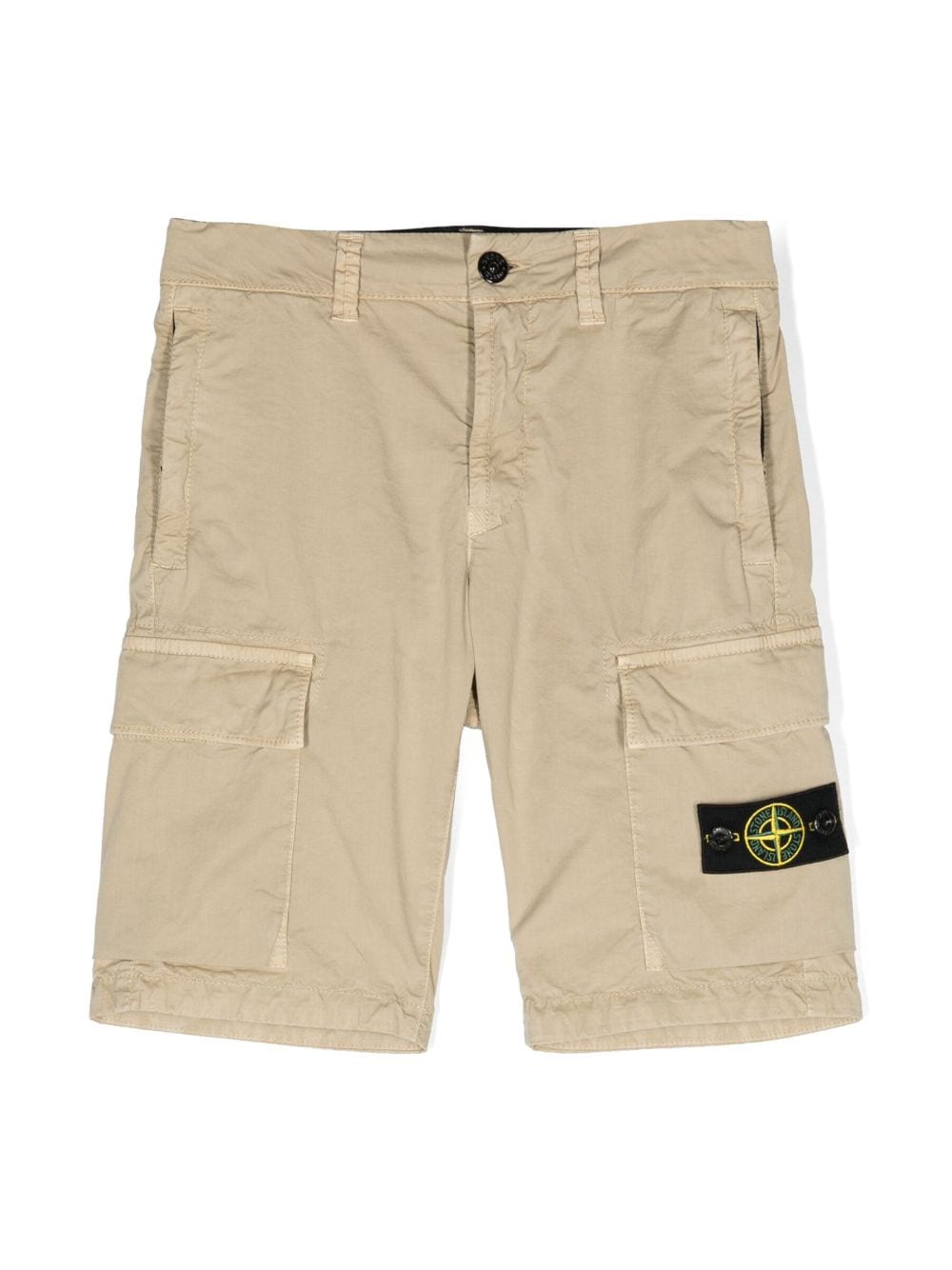 Stone Island Junior logo-patch cargo-pocket shorts - Neutrals von Stone Island Junior