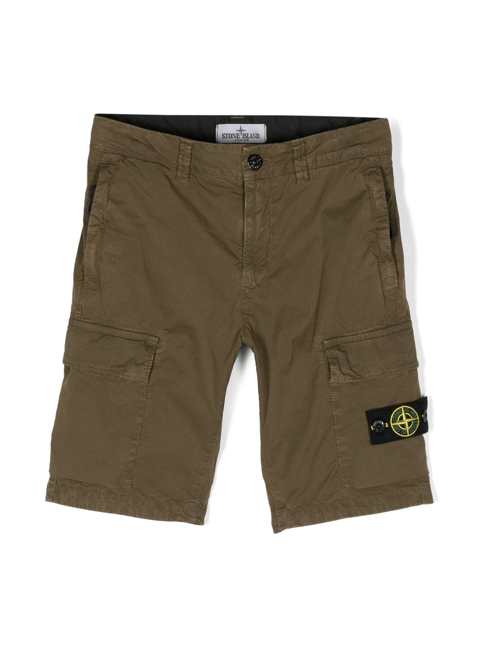 Stone Island Junior logo-patch cargo shorts - Green von Stone Island Junior