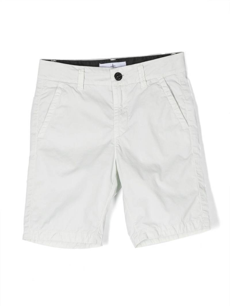 Stone Island Junior logo-patch casual shorts - White von Stone Island Junior