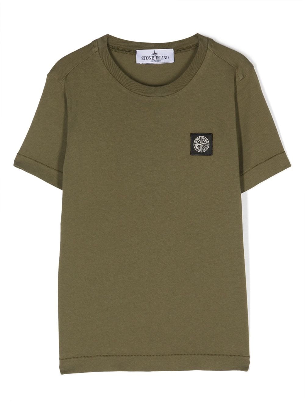 Stone Island Junior logo-patch cotton T-shirt - Green von Stone Island Junior