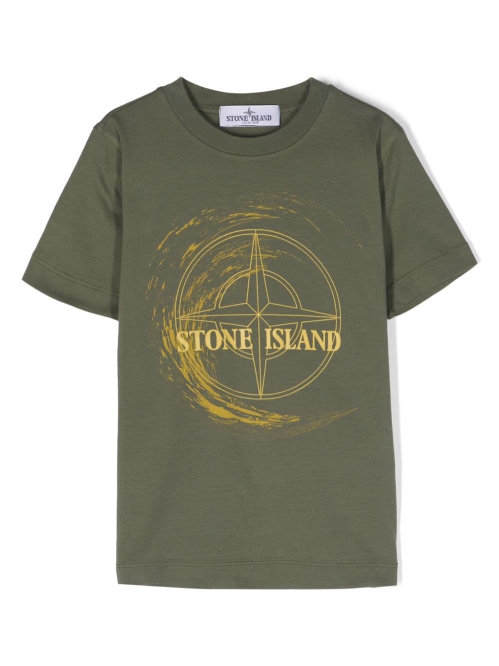 Stone Island Junior logo-patch cotton T-shirt - Green von Stone Island Junior