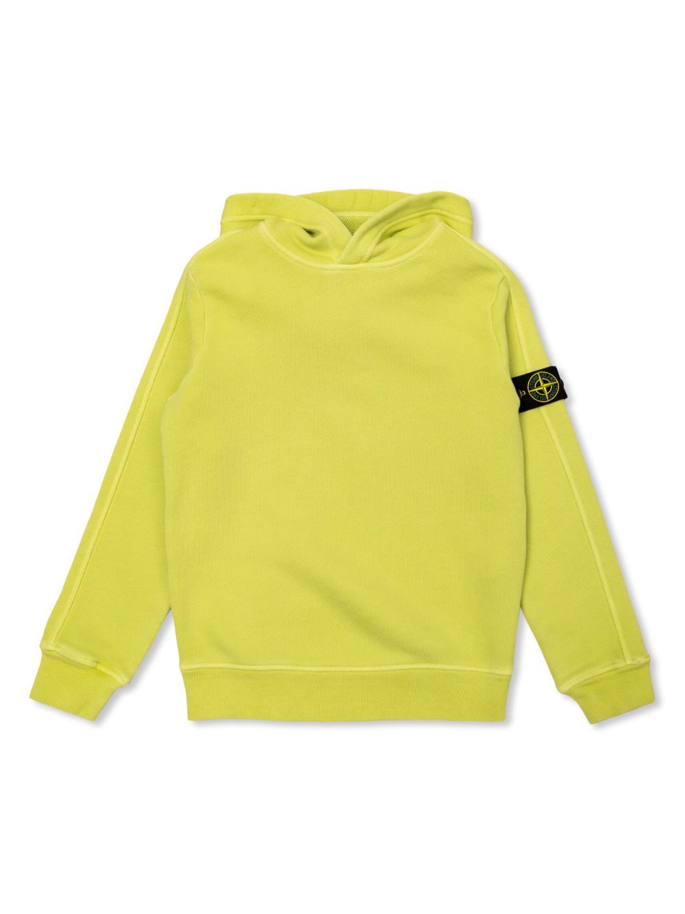 Stone Island Junior logo-patch cotton hoodie - Green von Stone Island Junior