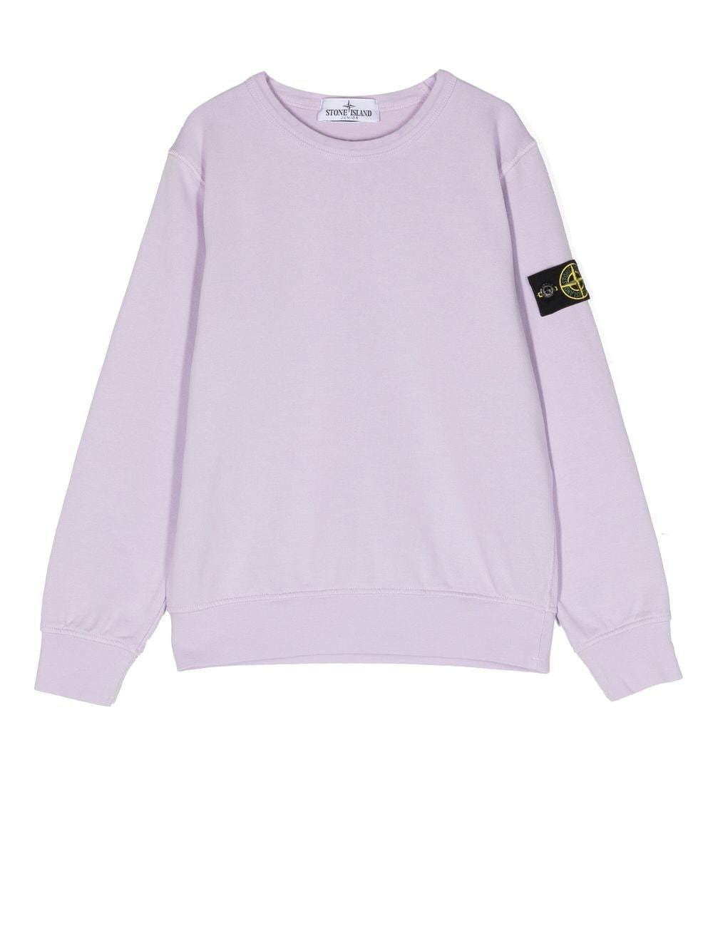 Stone Island Junior logo-patch crew neck sweatshirt - Purple von Stone Island Junior