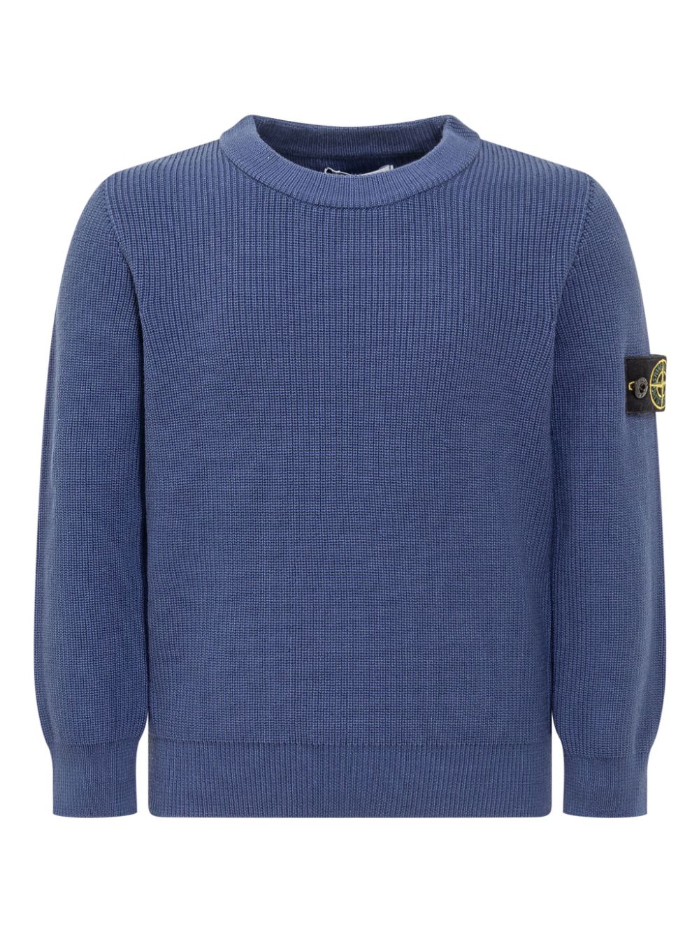 Stone Island Junior logo-patch detailing jumper - Blue von Stone Island Junior