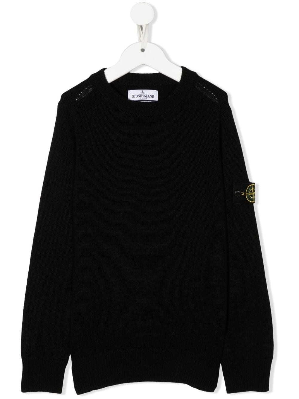 Stone Island Junior logo-patch jumper - Black von Stone Island Junior