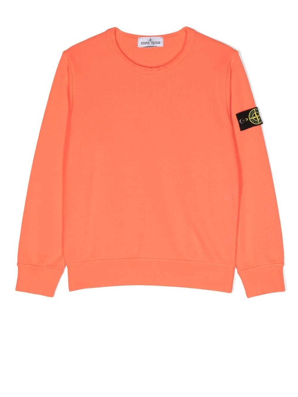 Stone Island Junior logo-patch long-sleeve sweatshirt - Orange von Stone Island Junior