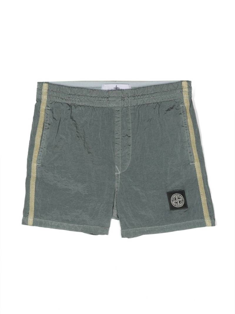 Stone Island Junior logo patch shorts - Grey von Stone Island Junior