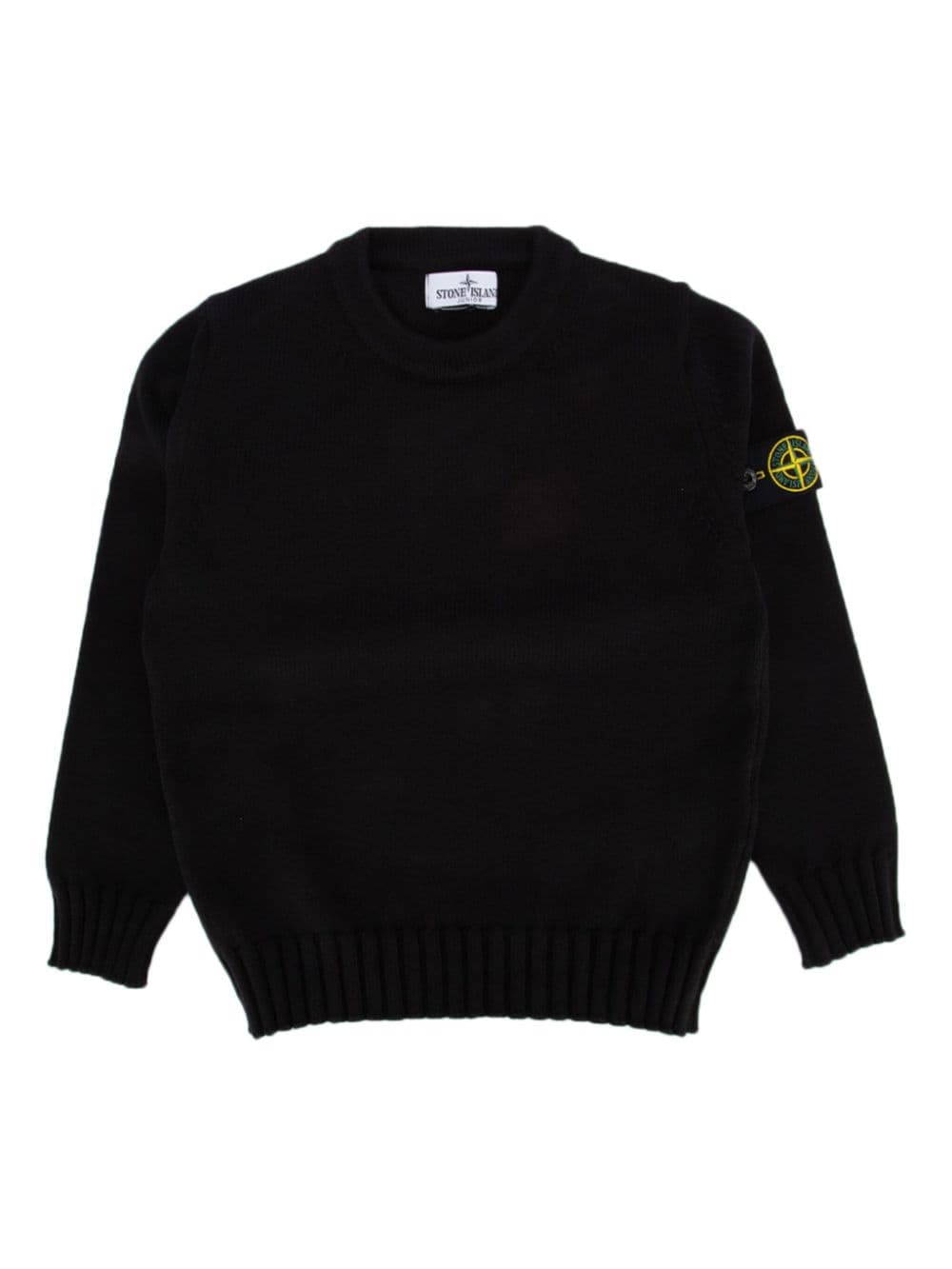 Stone Island Junior logo-patch sweatshirt - Black von Stone Island Junior