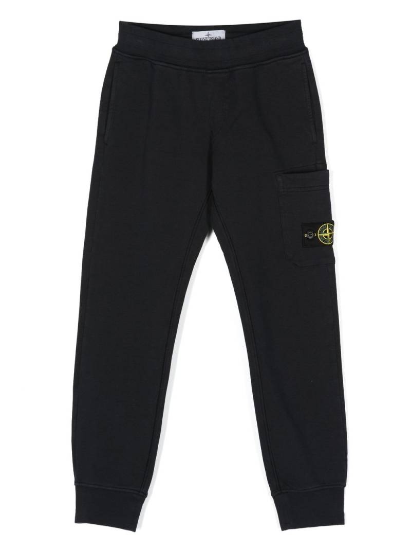 Stone Island Junior logo-patch track pants - Blue von Stone Island Junior