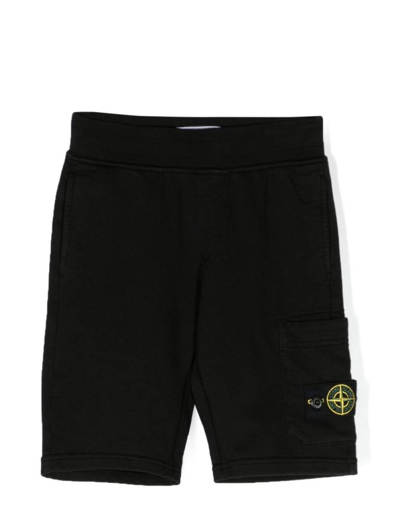 Stone Island Junior logo-patch track shorts - Black von Stone Island Junior