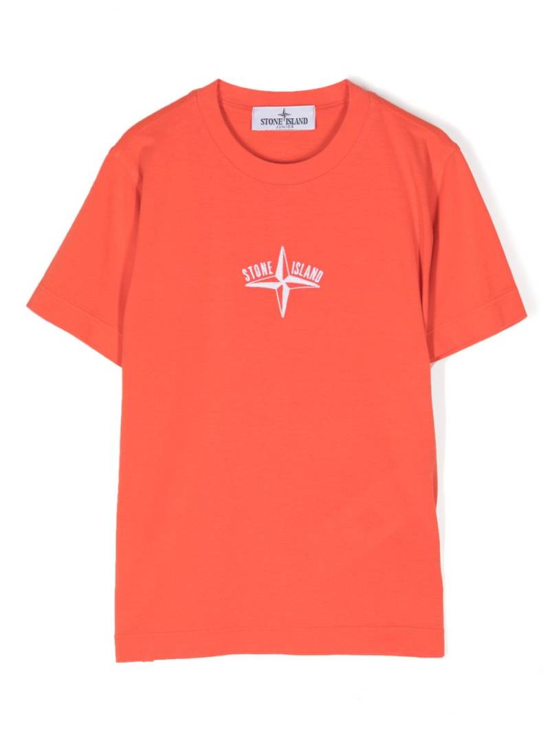 Stone Island Junior logo-print T-shirt - Orange von Stone Island Junior