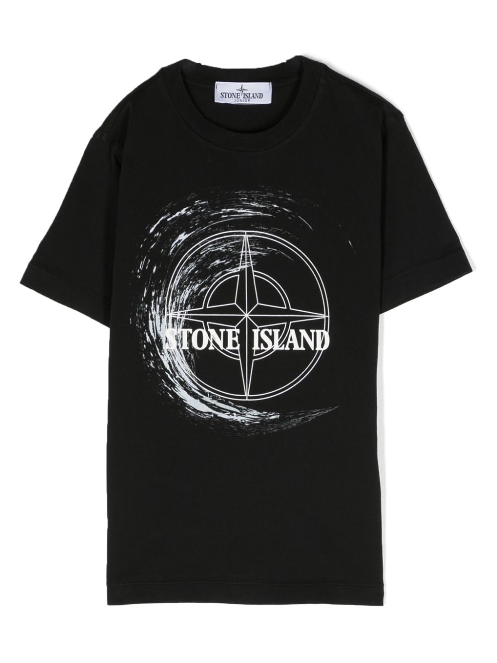 Stone Island Junior logo-print cotton T-shirt - Black von Stone Island Junior