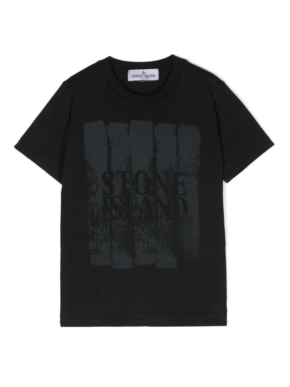 Stone Island Junior logo-print cotton T-shirt - Black von Stone Island Junior