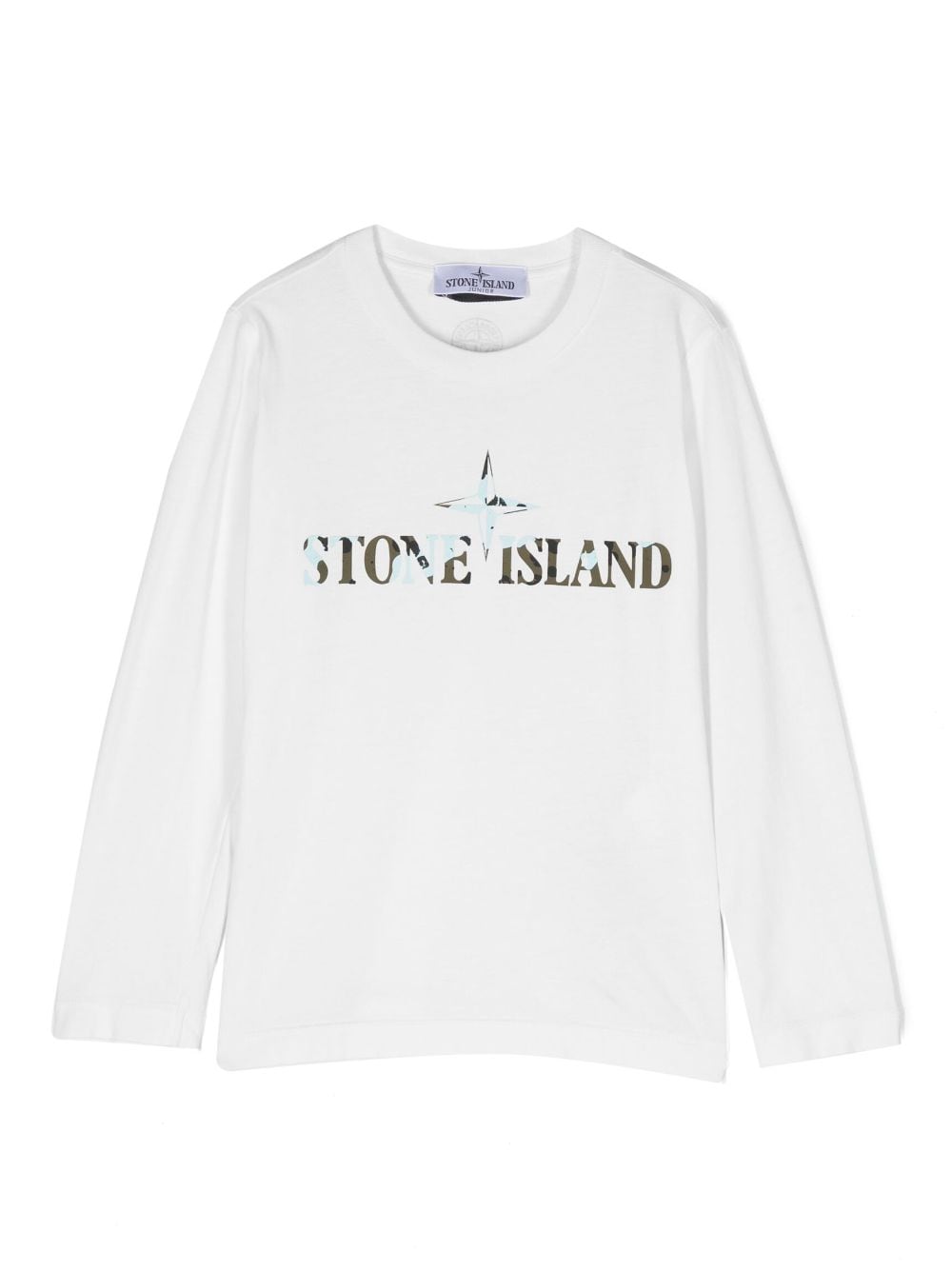 Stone Island Junior logo-print cotton T-shirt - White von Stone Island Junior