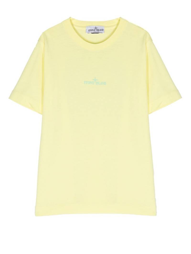 Stone Island Junior logo-print short-sleeved T-shirt - Yellow von Stone Island Junior