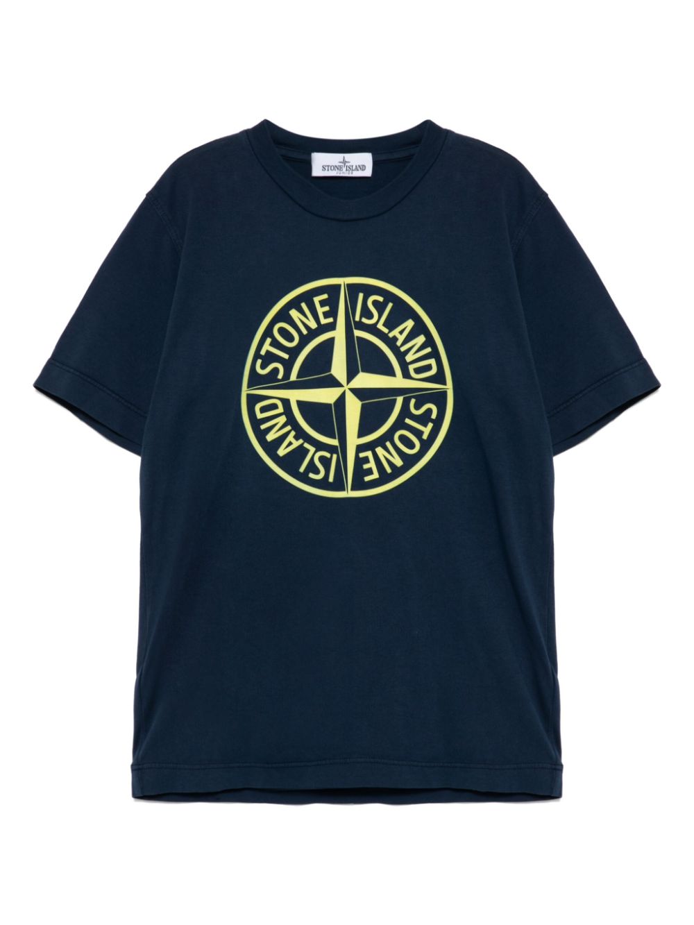 Stone Island Junior logo print short-sleeves T-shirt - Blue von Stone Island Junior