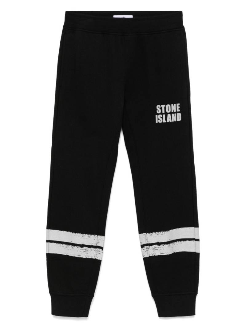 Stone Island Junior logo-print track pants - Black von Stone Island Junior