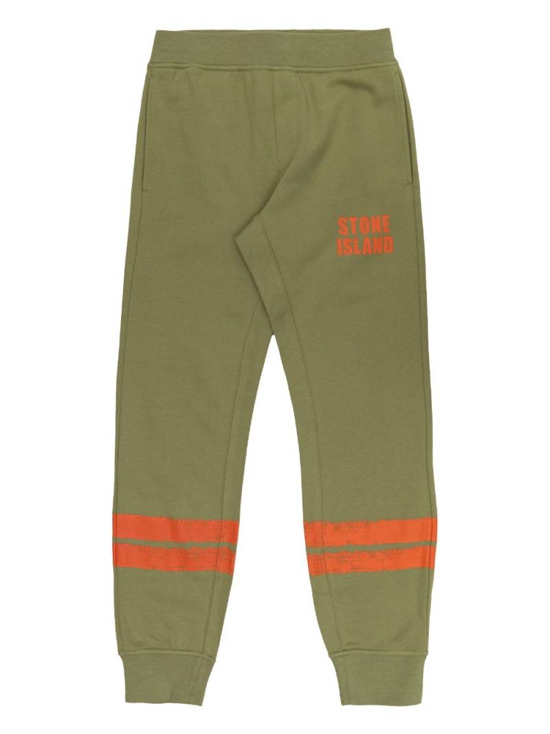 Stone Island Junior logo-print track pants - Green von Stone Island Junior