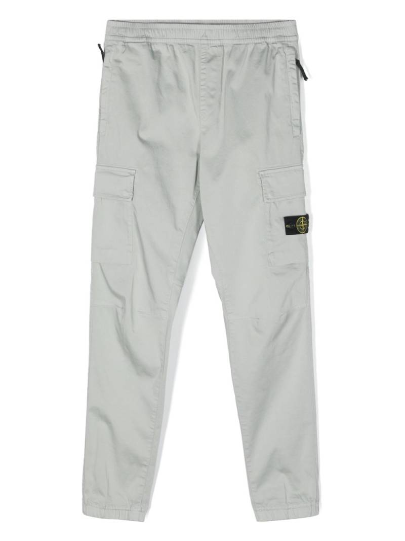 Stone Island Junior mid-rise tapered trousers - Grey von Stone Island Junior