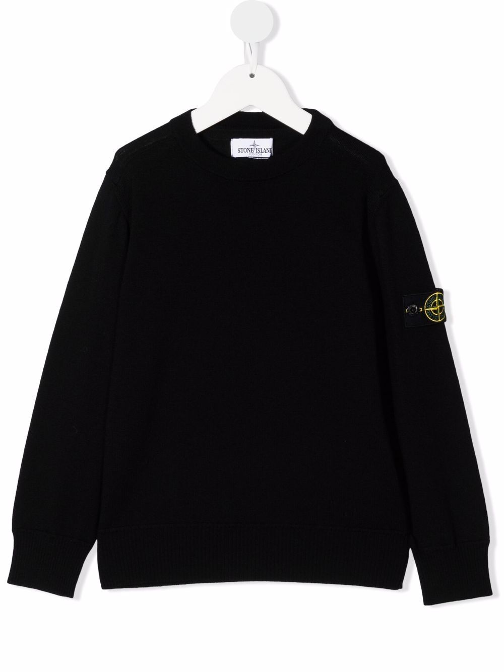 Stone Island Junior pullover crewneck jumper - Black von Stone Island Junior