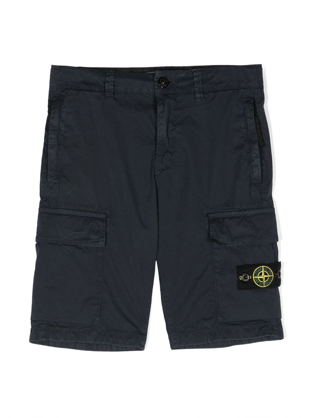 Stone Island Junior side logo-patch bermuda shorts - Blue von Stone Island Junior