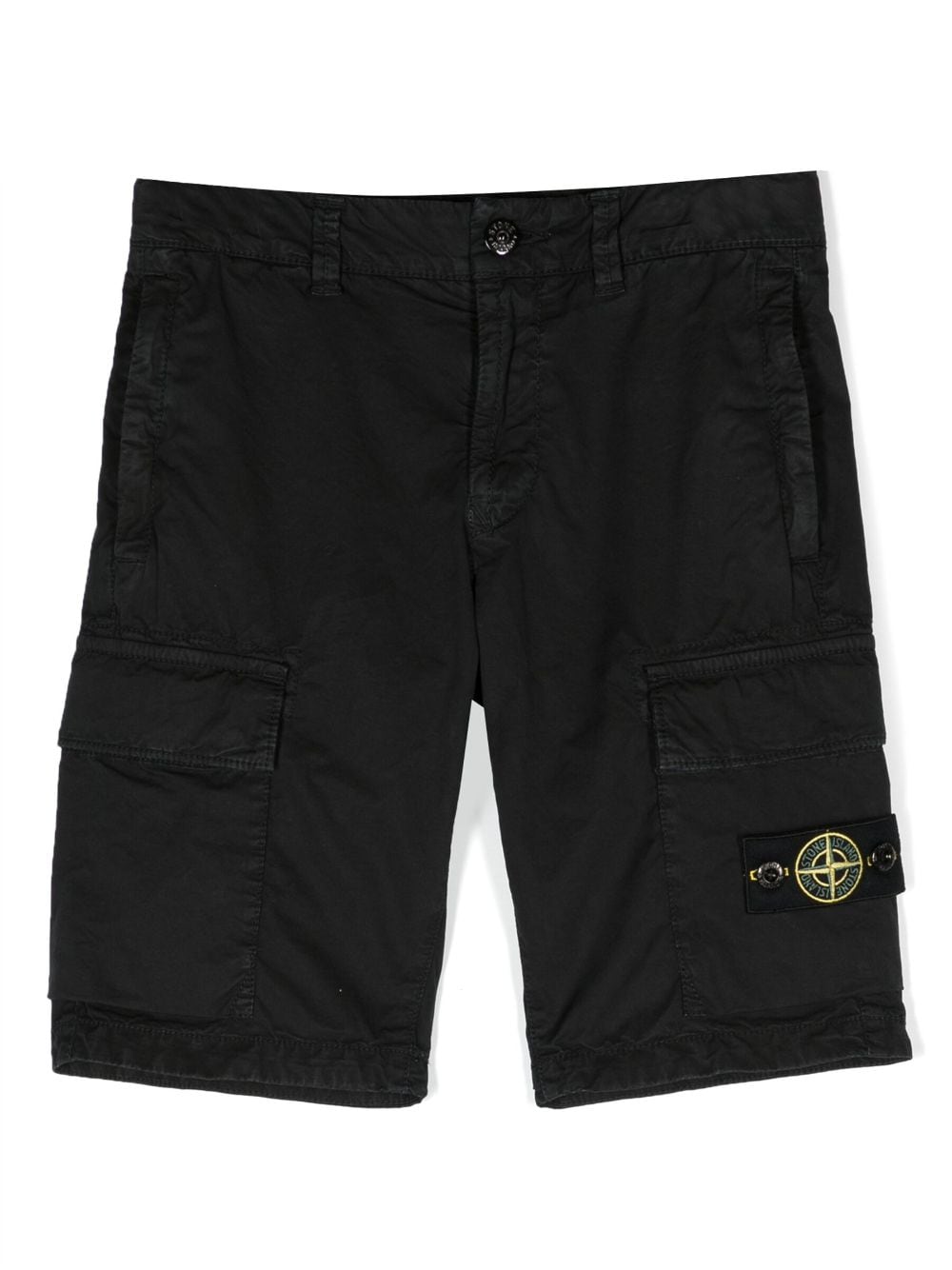 Stone Island Junior side logo-patch cargo shorts - Black von Stone Island Junior