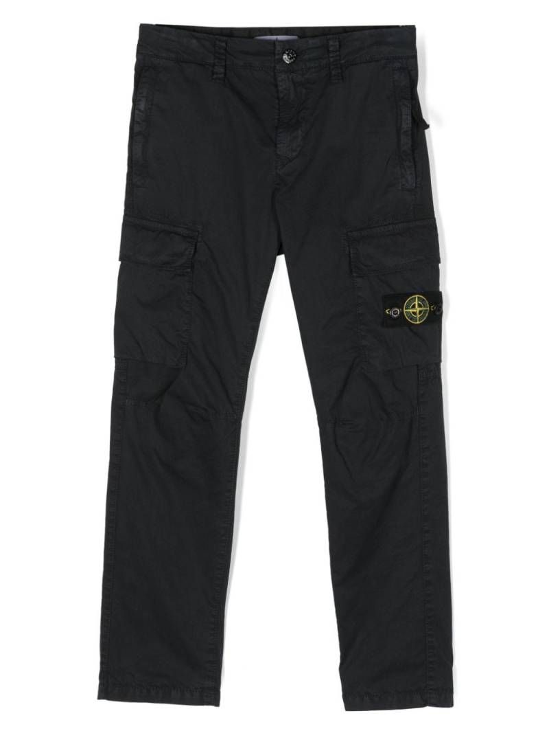 Stone Island Junior slim-cut cargo trousers - Blue von Stone Island Junior