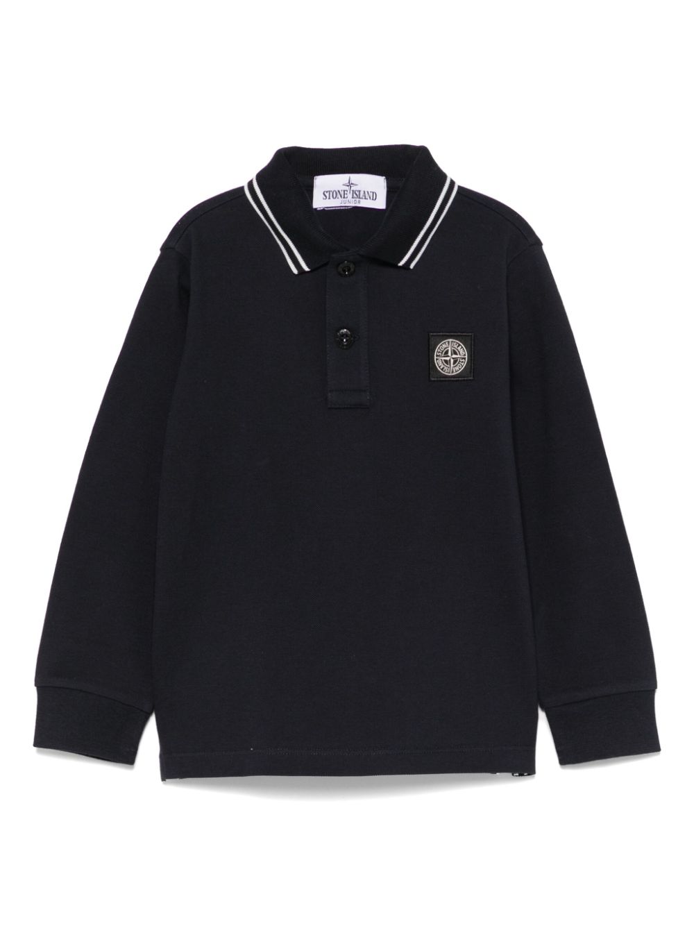 Stone Island Junior stretch-organic-cotton piqué-weave polo top - Blue von Stone Island Junior