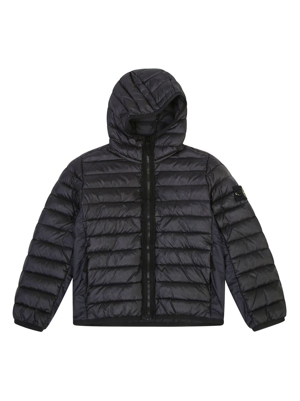 Stone Island Junior zipped padded jacket - Black von Stone Island Junior