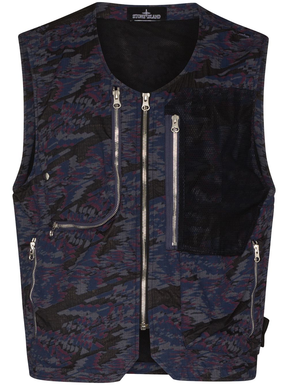 Stone Island Shadow Project abstract-print utility gilet - Purple von Stone Island Shadow Project