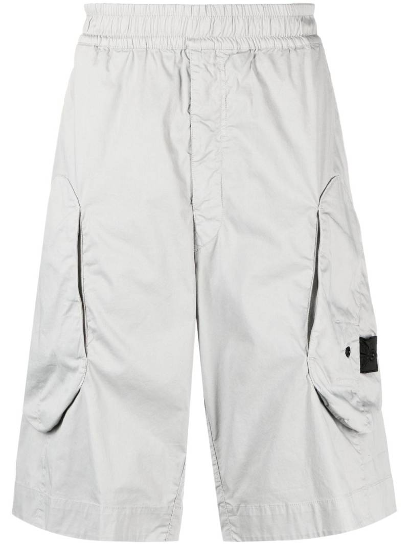 Stone Island Shadow Project cotton-blend drop-crotch shorts - Grey von Stone Island Shadow Project