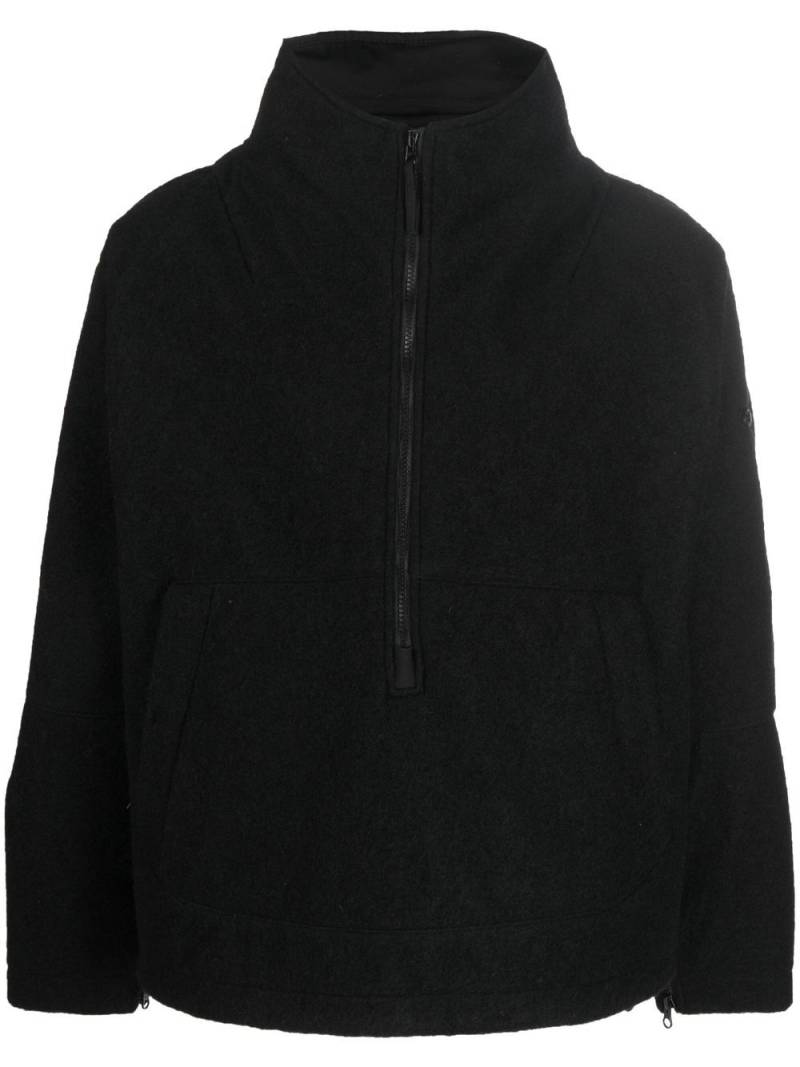 Stone Island Shadow Project high neck cotton zip-up jacket - Black von Stone Island Shadow Project