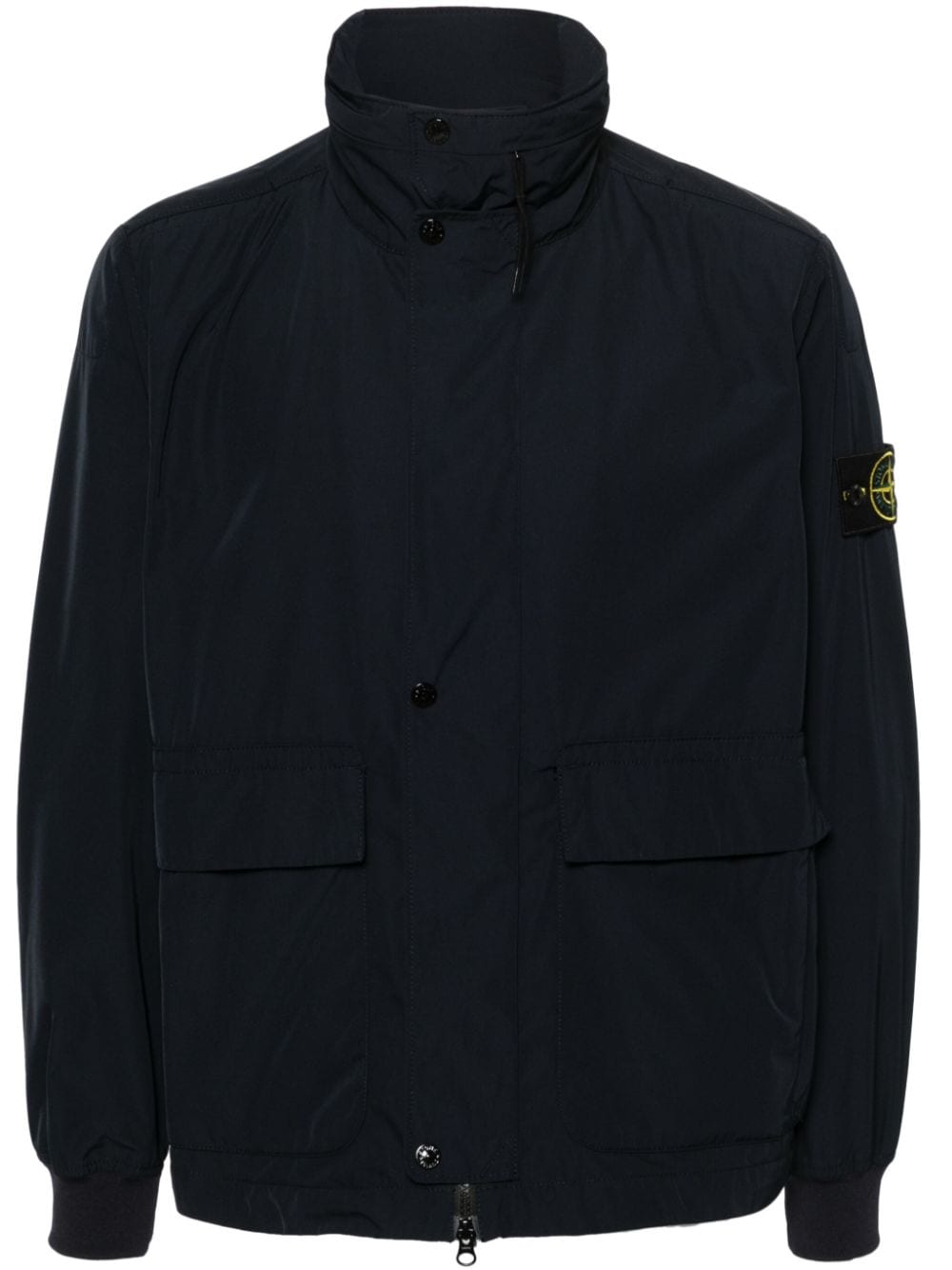 Stone Island Compass-badge concealed-hood jacket - Blue von Stone Island