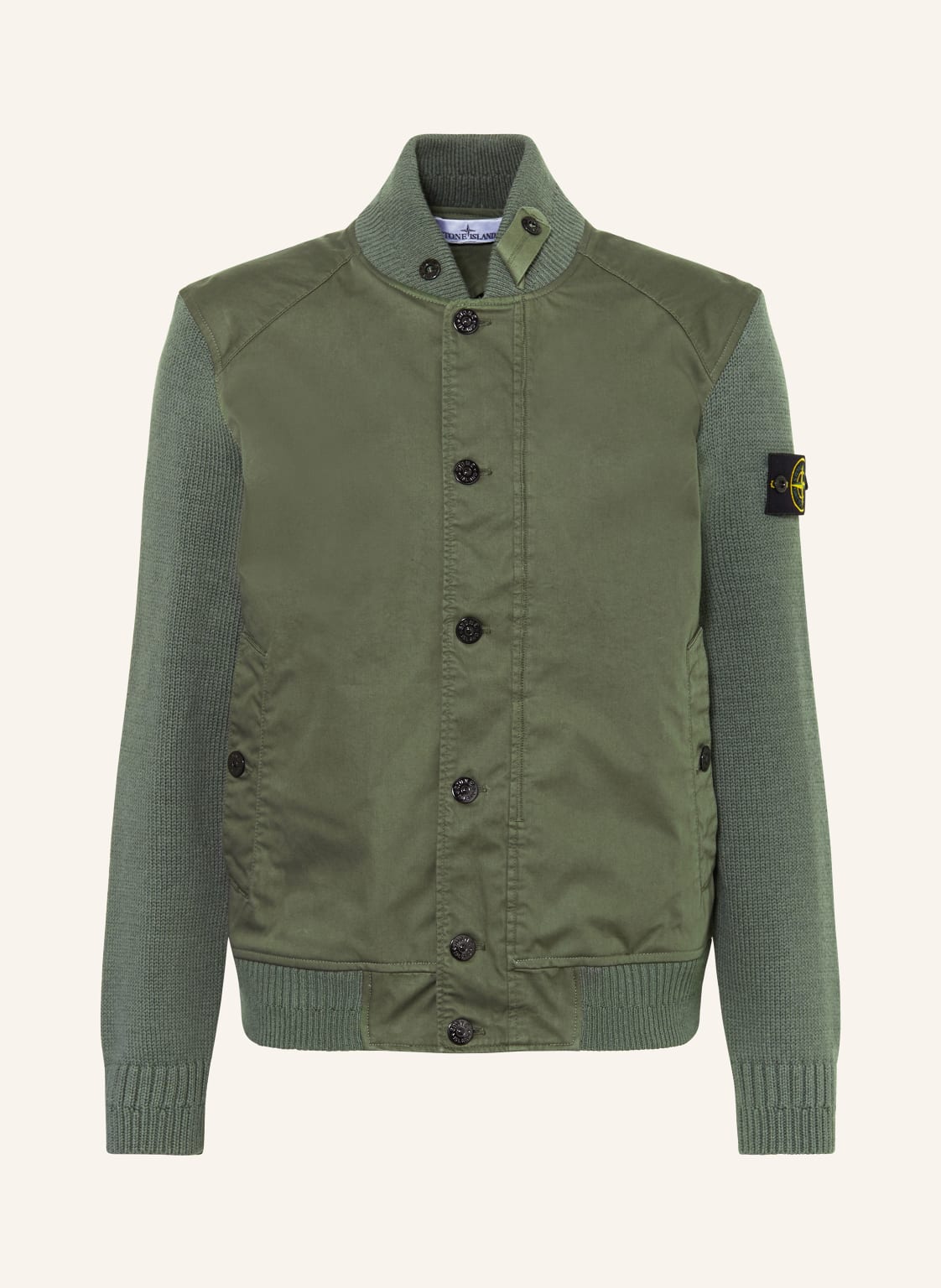 Stone Island Blouson Im Materialmix gruen Stone Island Blouson Im Materialmix gruen von Stone Island