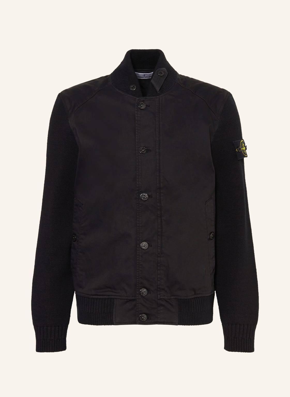 Stone Island Blouson Im Materialmix schwarz Stone Island Blouson Im Materialmix schwarz von Stone Island