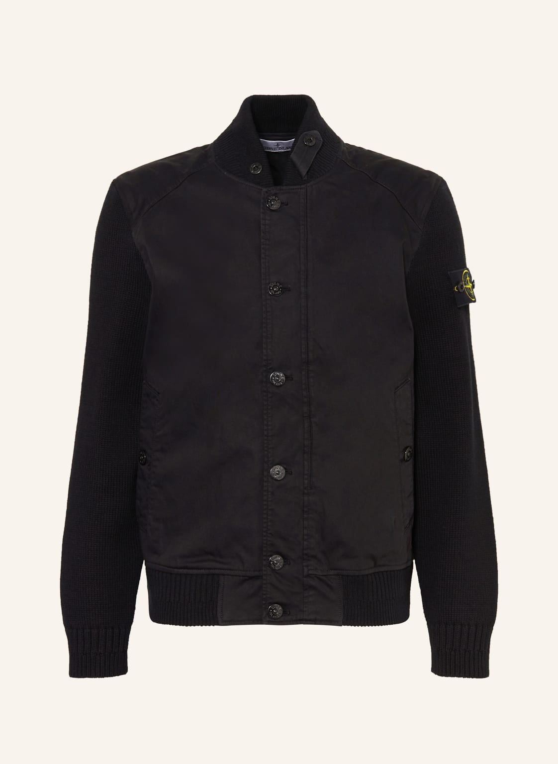 Stone Island Blouson Im Materialmix schwarz von Stone Island