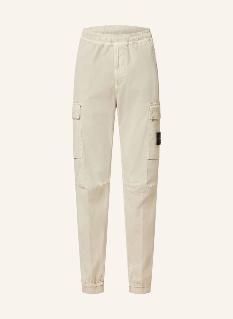 Stone Island Cargohose Regular Tapered Fit weiss von Stone Island