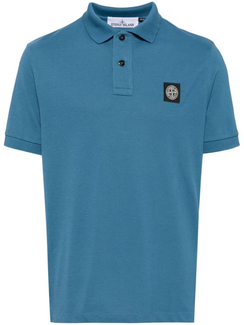 Stone Island stretch organic cotton polo shirt - Blue von Stone Island