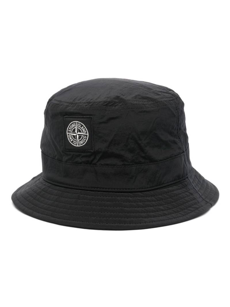 Stone Island Compass-appliqué bucket hat - Black von Stone Island