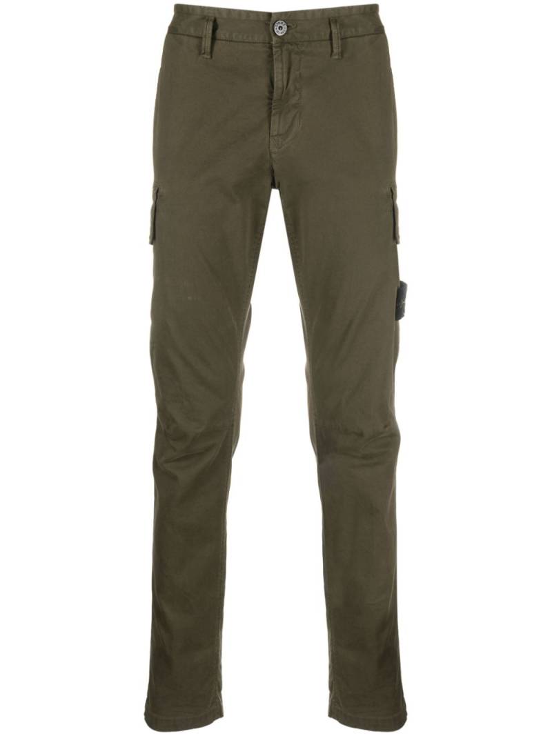 Stone Island Compass-appliqué cargo trousers - Green von Stone Island