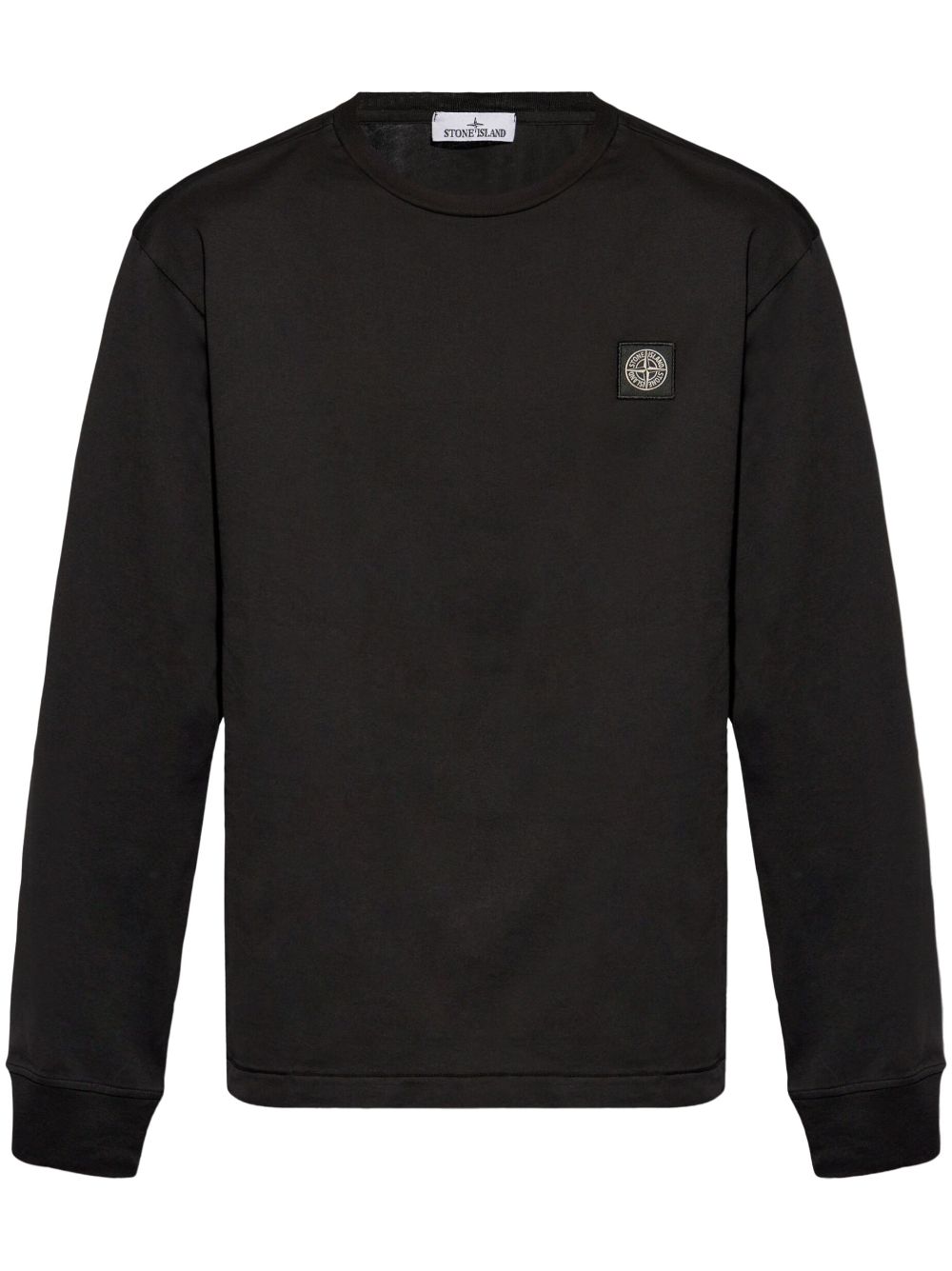 Stone Island Compass-appliqué cotton sweatshirt - Black von Stone Island