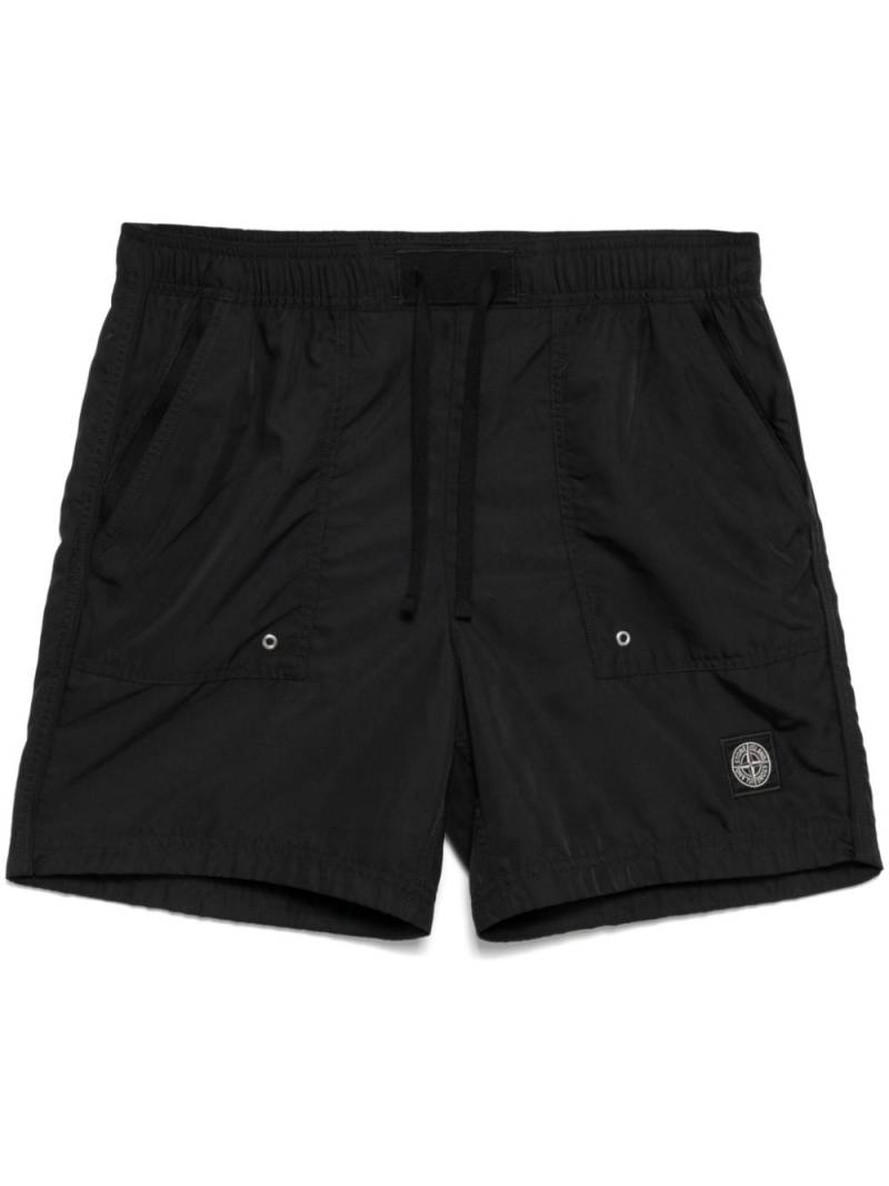 Stone Island Compass-appliqué short - Black von Stone Island