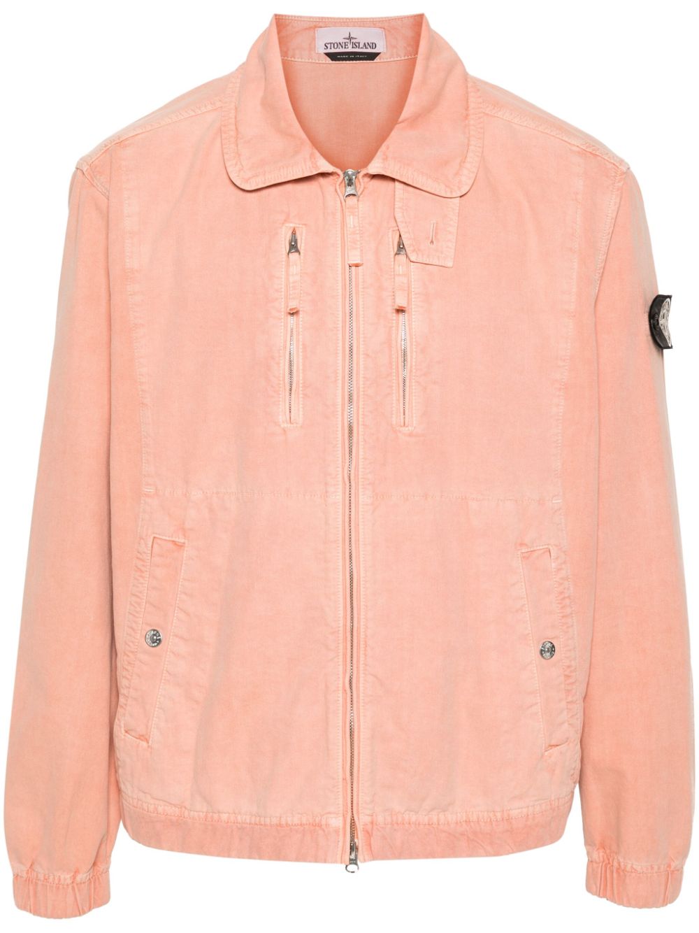 Stone Island Compass-badge canvas jacket - Orange von Stone Island